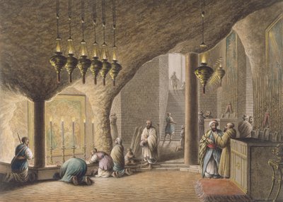 The Grotto of the Nativity, Bethlehem, Published by William Watts, 1802 by Luigi Mayer
